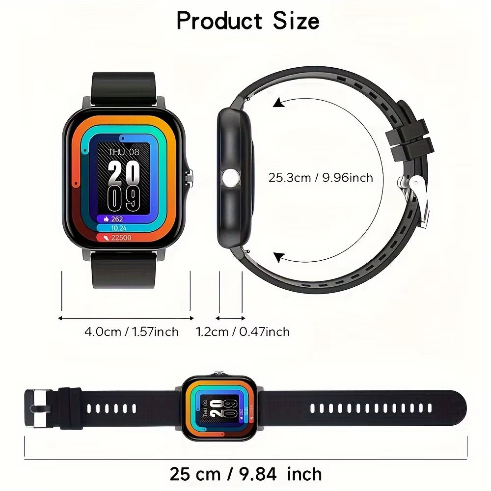 Exclusive 1PC Smart Watch Featuring Wireless Calling, Digital Display, Electronic Movement, Silicone and Stainless Steel Band