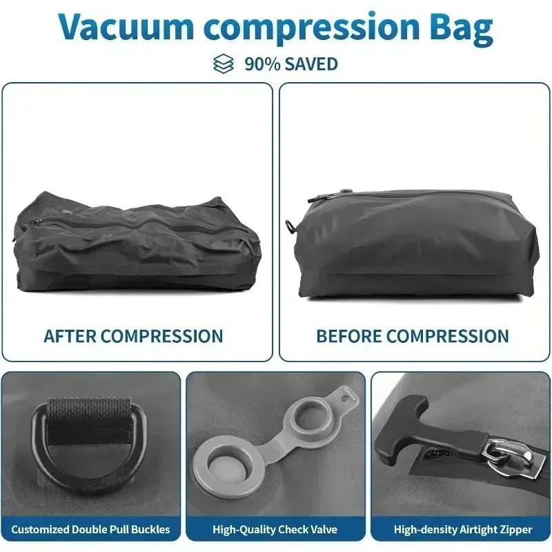 17L Vacuum Compression Bag with Air Pump Reusable Clothing Storage Bag Travel Compression Backpack Luggage Bag