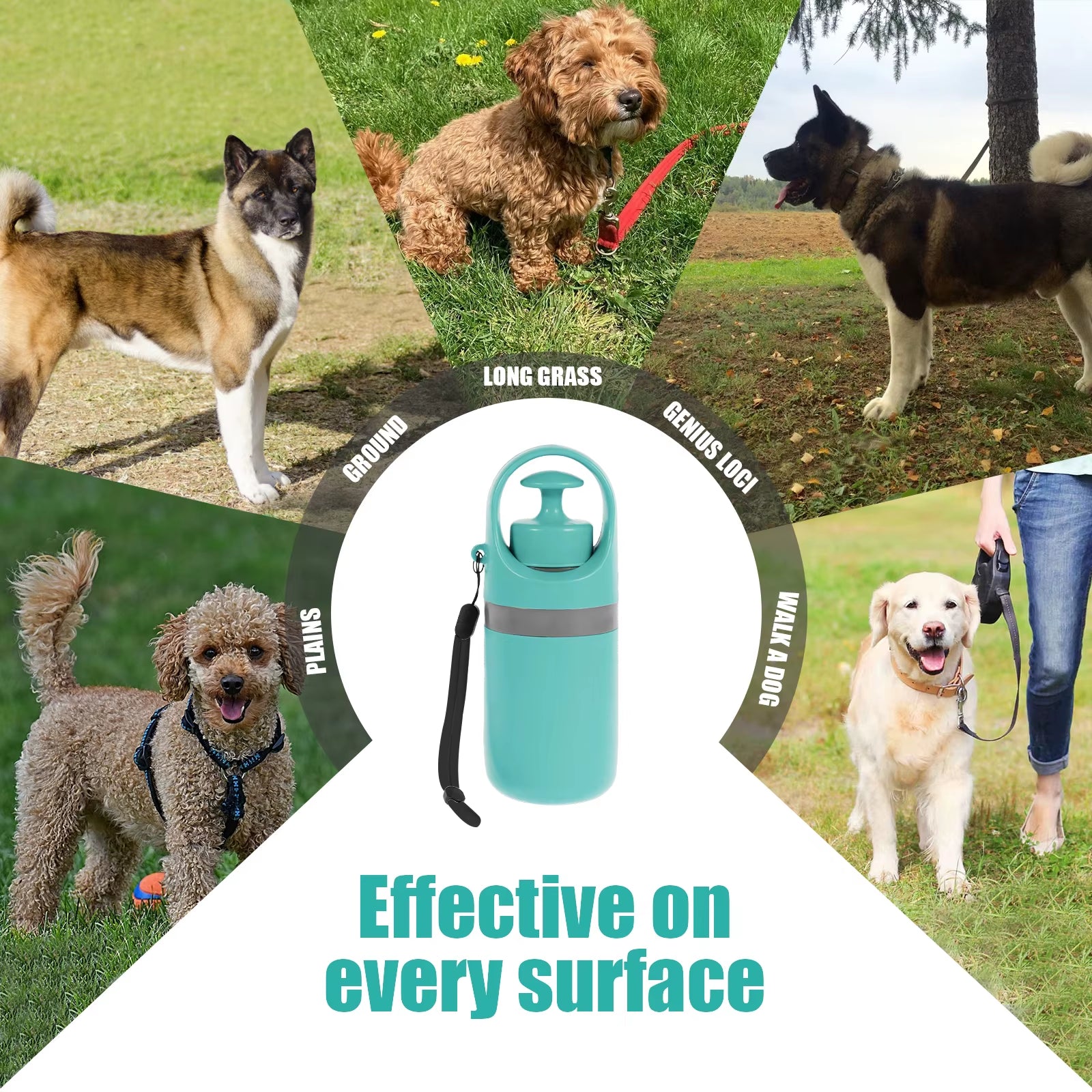 Portable Outdoor Pet Waste Bag with 6-Claw Poop Scooper for Dogs Cats Travel Camping Eco-Friendly Durable Design