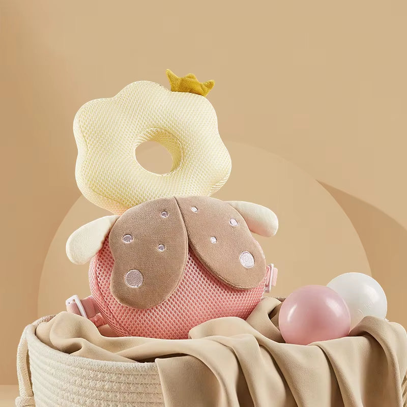 Baby Head Protector Pillow Cartoon Backpack Toddler Safety Cushion for Learning to Walk Newborn Kids Anti-Fall Support