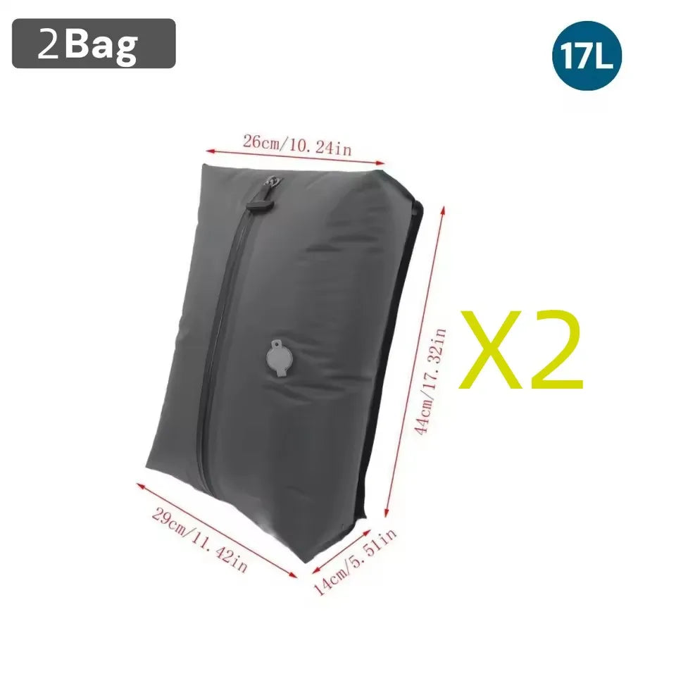 17L Vacuum Compression Bag with Air Pump Reusable Clothing Storage Bag Travel Compression Backpack Luggage Bag