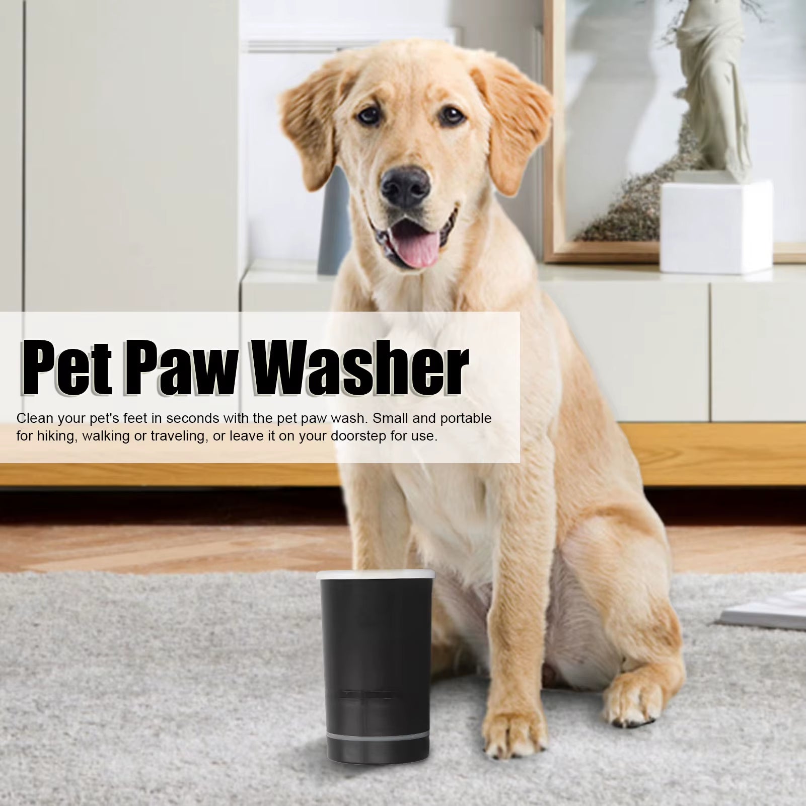 Pet Washer Automatic USB Rechargeable Soft Brushes Portable Dog Foot Cleaner for Small Medium Dogs Automatic Dog Washer