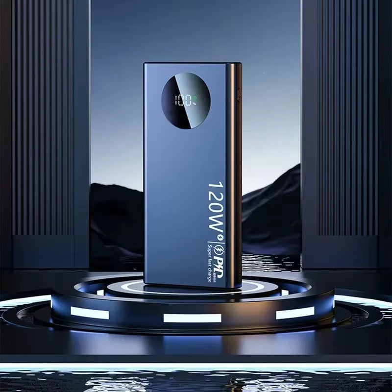 120W 50000Mah High Capacity Power Bank Fast Charging Powerbank Portable Battery Charger for Iphone Samsung Huawei 2024