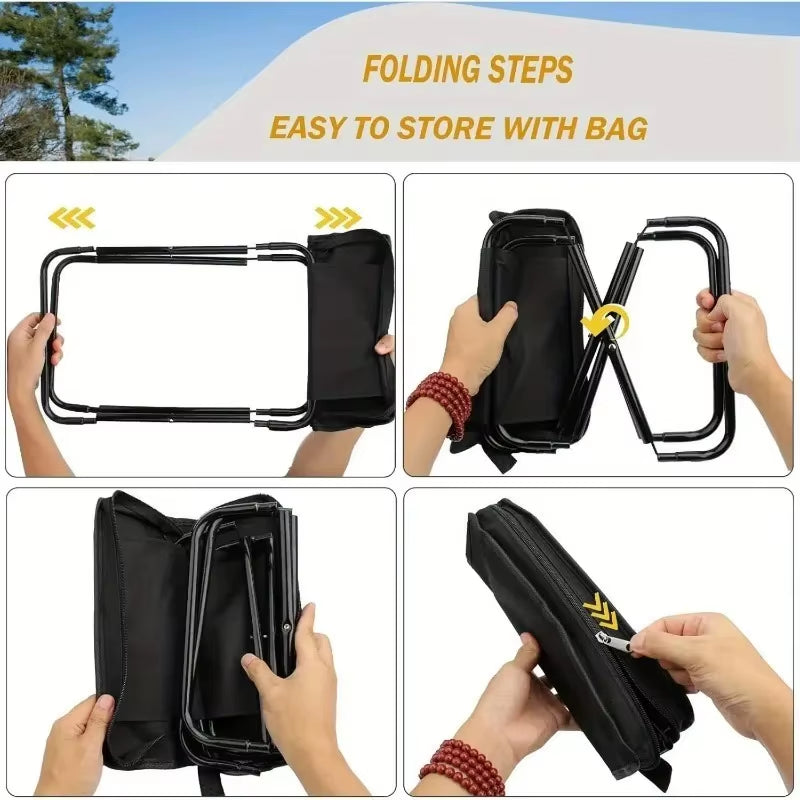 Outdoor Backpack Folding Stool Pencil Bag Stool Portable Simple Camping Equipment Satchel Stool Sports Folding Chair